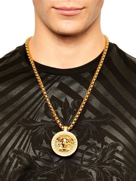 versace gold necklace mens|Versace gold necklace for men.